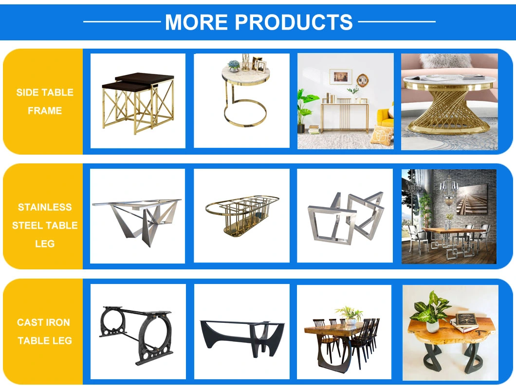 Competitive Price Round Metal Leg Frame Dining Brass Table Base for Furniture